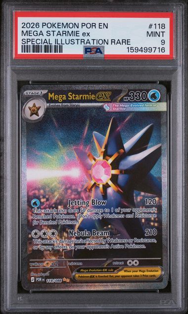 Mega Starmie ex Pokémon Perfect Order Special Illustration Rare #118/088 PSA 9