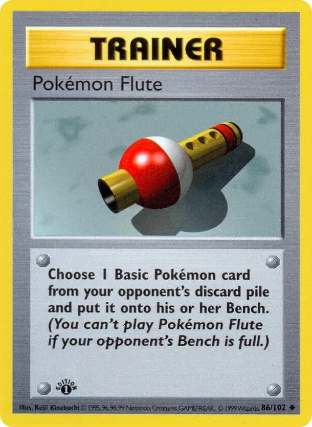 Pokemon Flute (086/102) (Base Set (Shadowless)) (BSS)