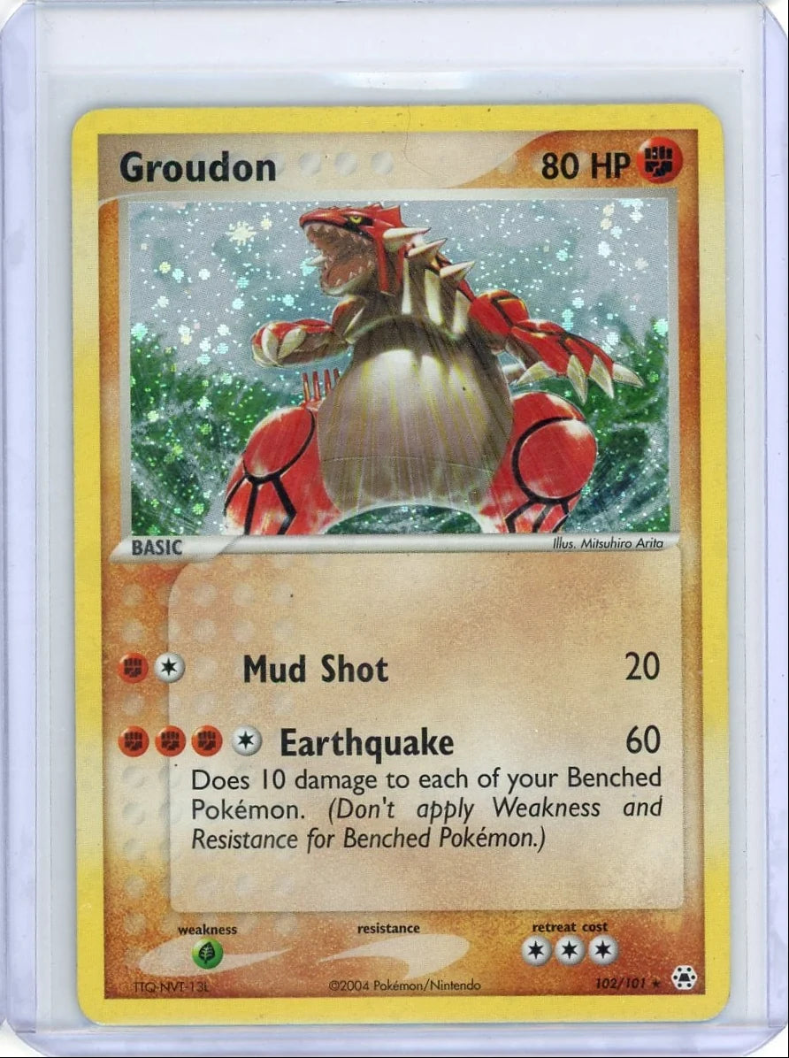 Groudon Pokémon Hidden Legends Secret Rare #102/101 DMG