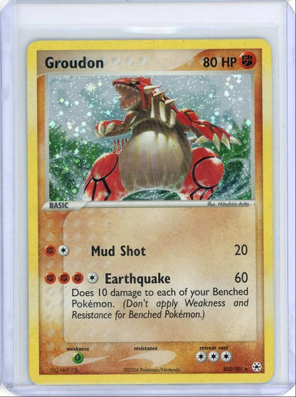 Groudon Pokémon Hidden Legends Secret Rare #102/101 DMG