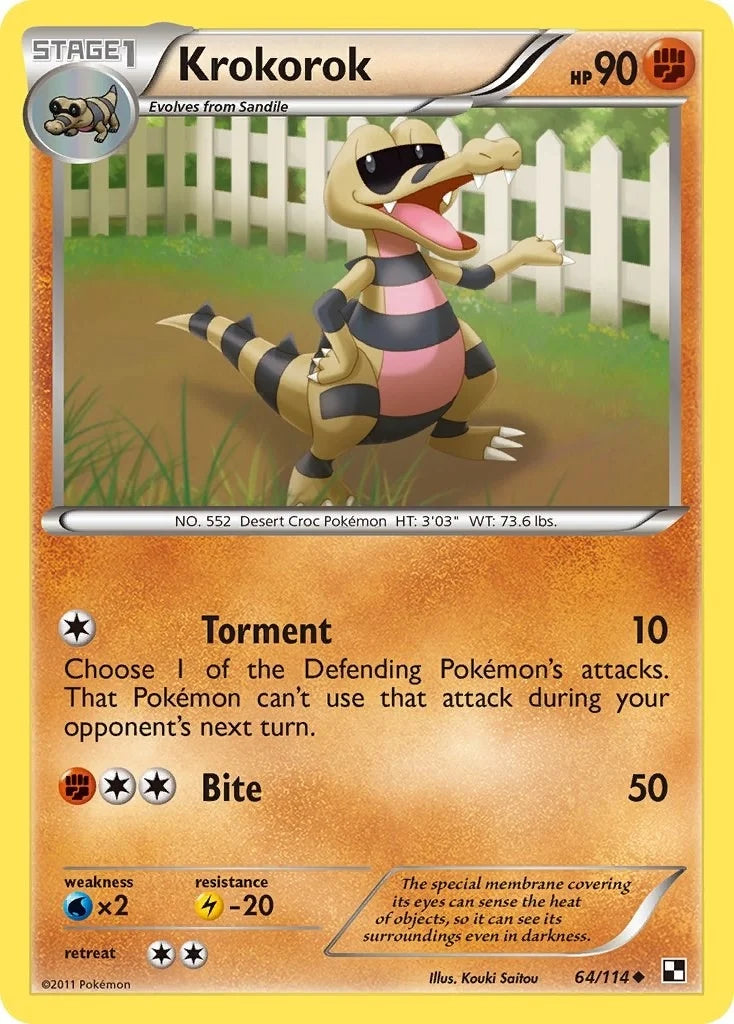 Krokorok (64/114) (Black and White) (BLW)