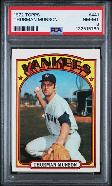Thurman Munson 1972 Topps #441 PSA 8