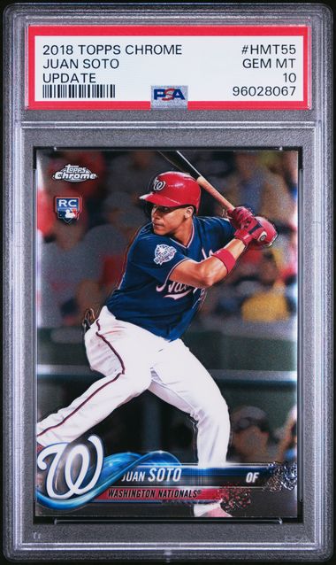 Juan Soto 2018 Topps Chrome Update Rookie Card PSA 10