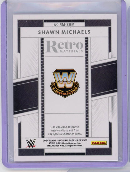 Shawn Michaels 2024 Panini National Treasures Retro Materials relic #'d 13/25