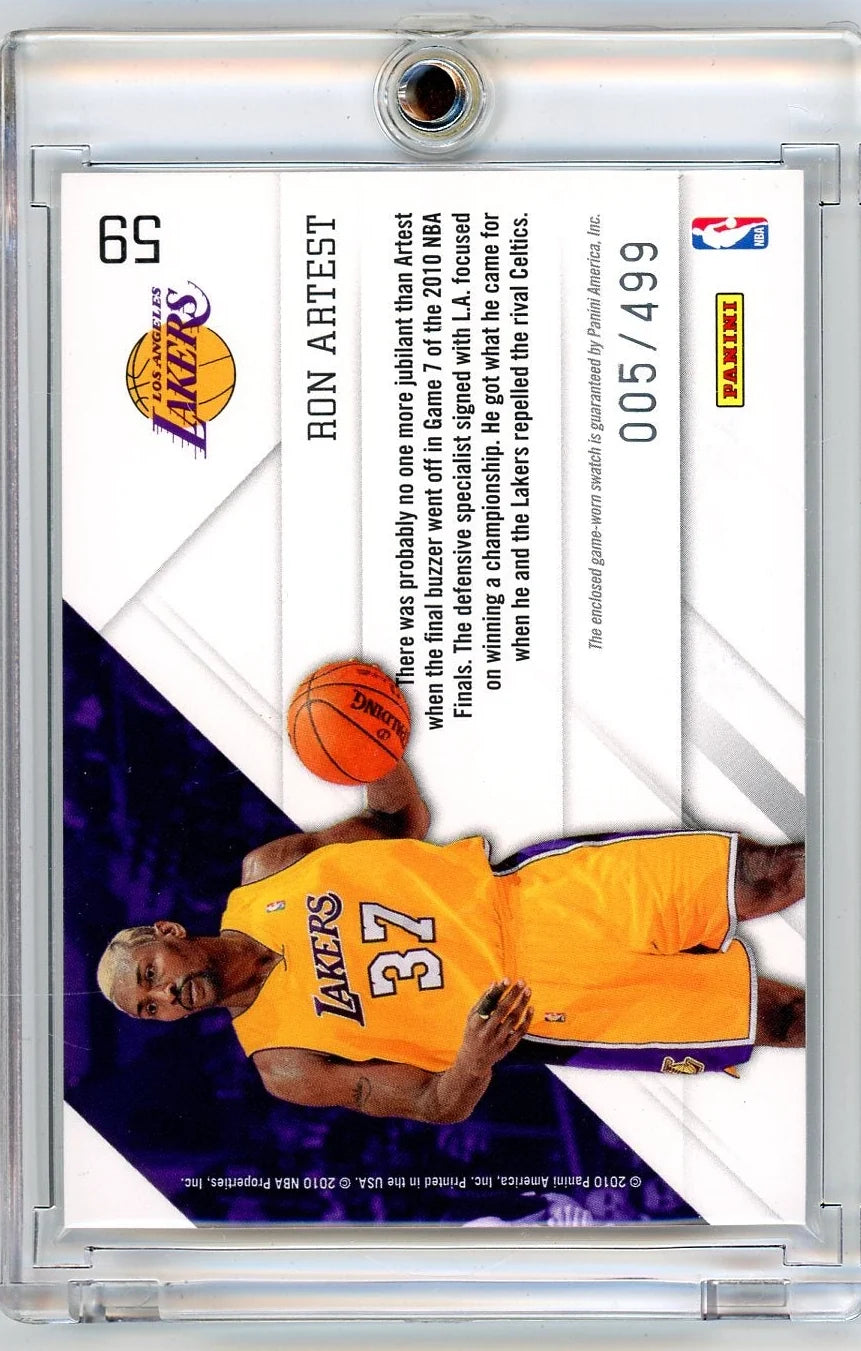 Ron Artest 2010-11 Panini Prestige Prestigious Pros Relic #'d 005/499