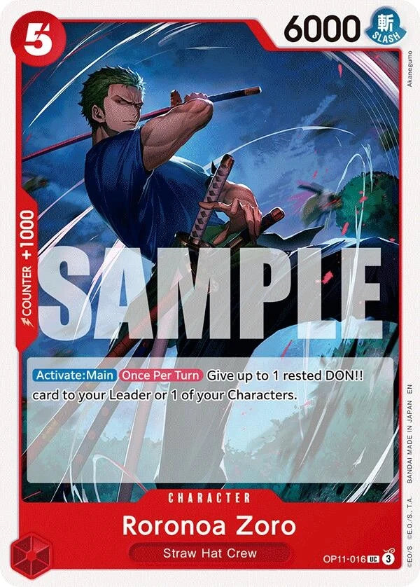Roronoa Zoro (OP11-016) (A Fist of Divine Speed) (OP11)
