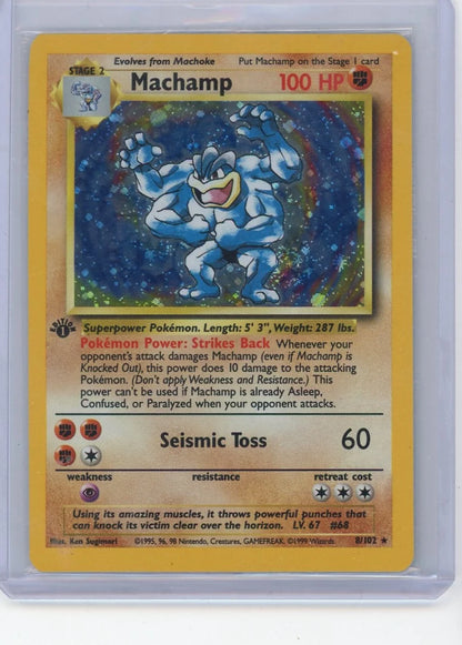 Machamp Pokémon Base Set 1st Edition Holo #8/102 (Sealed)