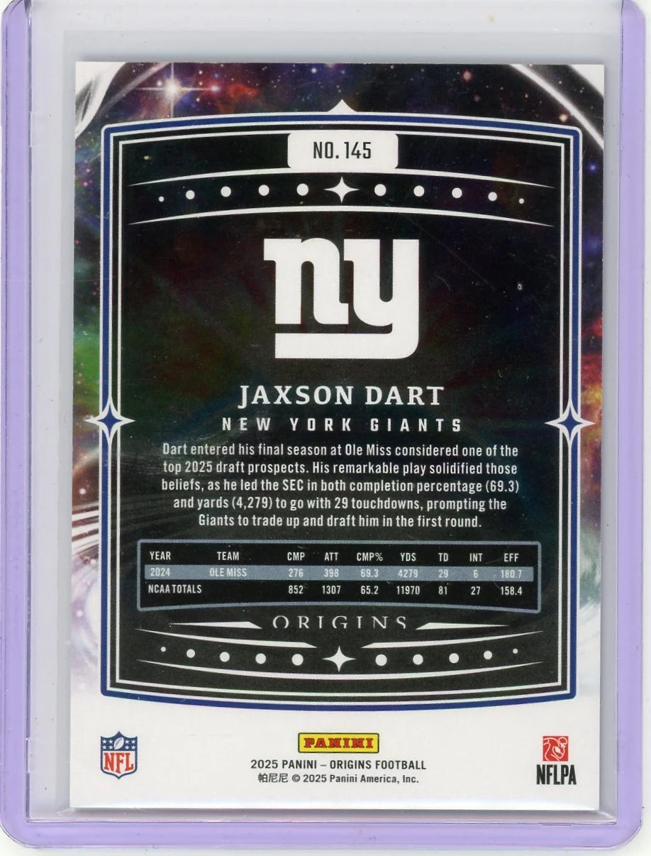 Jaxson Dart 2025 Panini Origins Red RC #'d 074/299