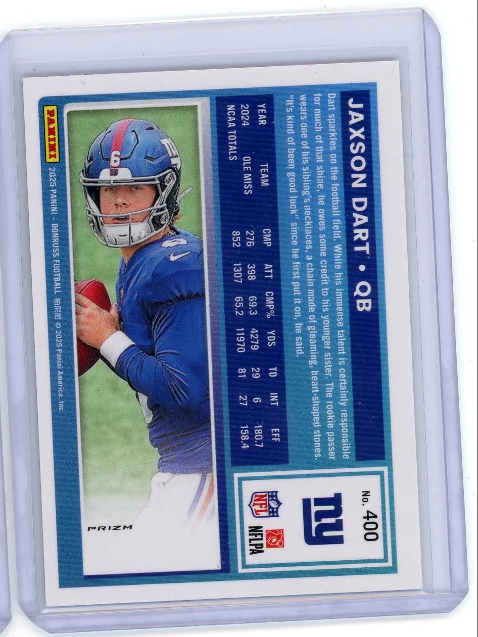 Jaxson Dart 2025 Optic Football Pink Rated Rookie