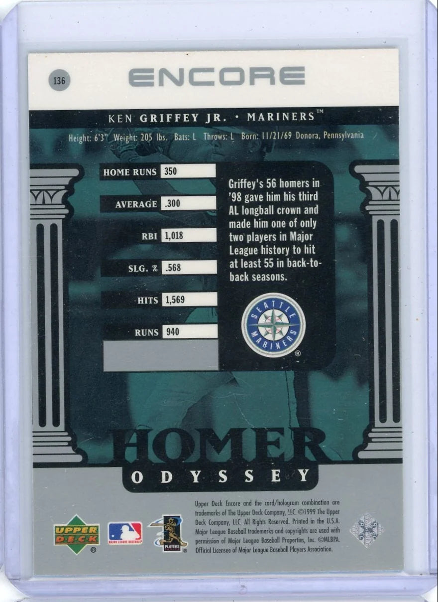 Ken Griffey Jr. 1999 Upper Deck Encore Homer Odyssey