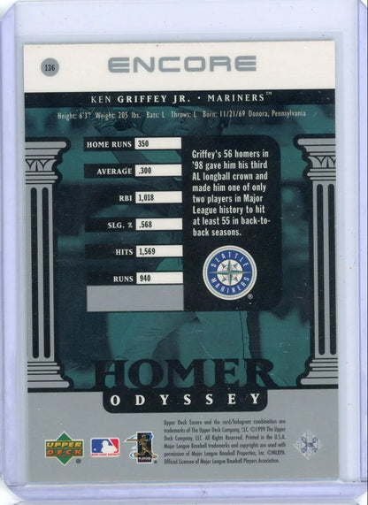 Ken Griffey Jr. 1999 Upper Deck Encore Homer Odyssey