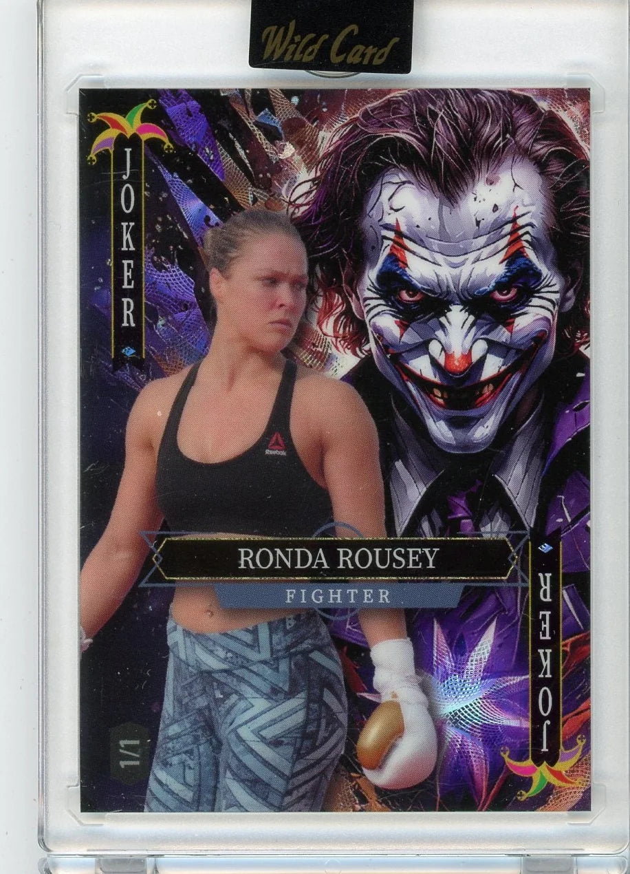 Ronda Rousey 2025 Wild Card Jokers Wild Purple Kaleidoscope 1/1