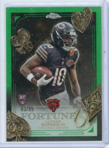 Luther Burden 2025 Topps Chrome Fortune 15 #'d 83/99
