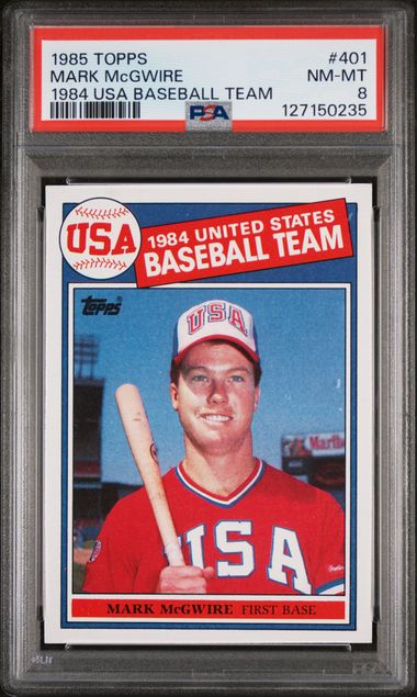 Mark McGwire 1985 Topps Rookie PSA 8