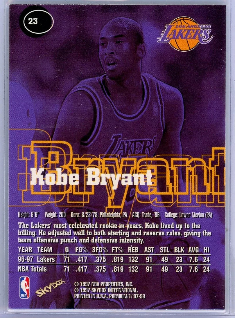 Kobe Bryant 1997 SkyBox Premium RC #23