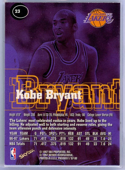 Kobe Bryant 1997 SkyBox Premium RC #23