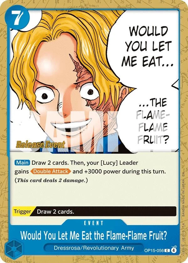 Would You Let Me Eat the Flame-Flame Fruit? (OP15-056) (Adventure on Kami's Island Release Event Cards) (OP15 RE)