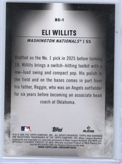 Eli Willits 2025 Bowman Draft Spotlight SSP