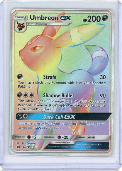 Umbreon GX 2017 Pokemon Sun & Moon Base Set Secret rare #157/149 MP
