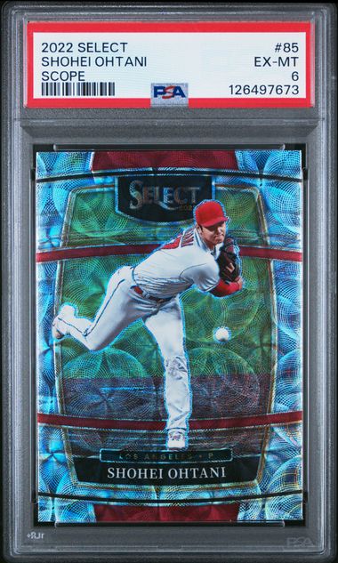 Shohei Ohtani 2022 Panini Select Scope prizm PSA 6