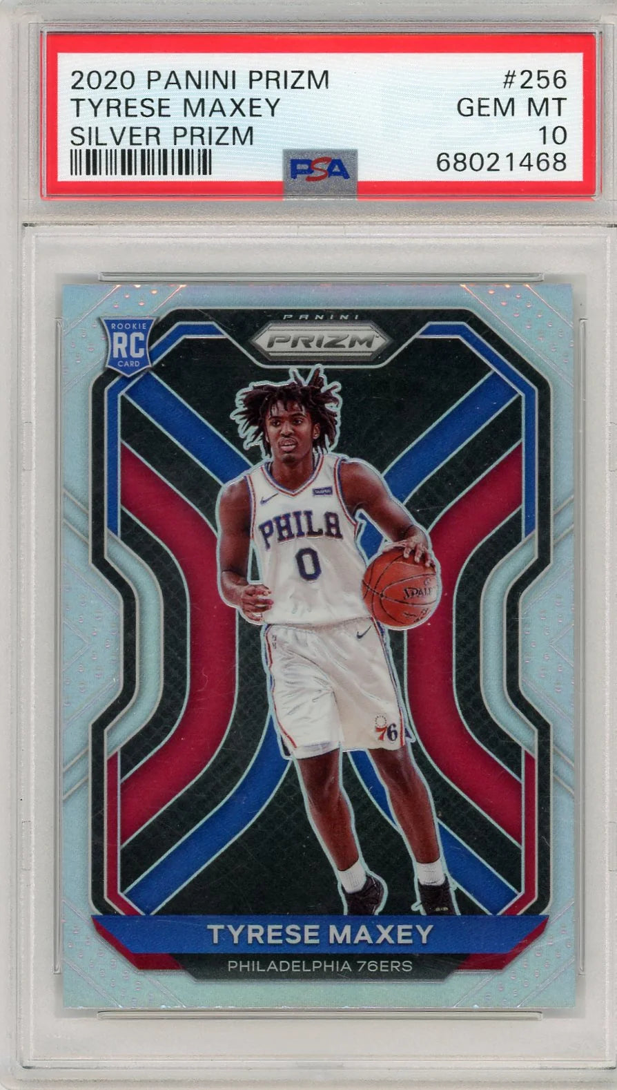 Tyrese Maxey 2020 Panini Prizm Silver Prizm rookie card PSA 10