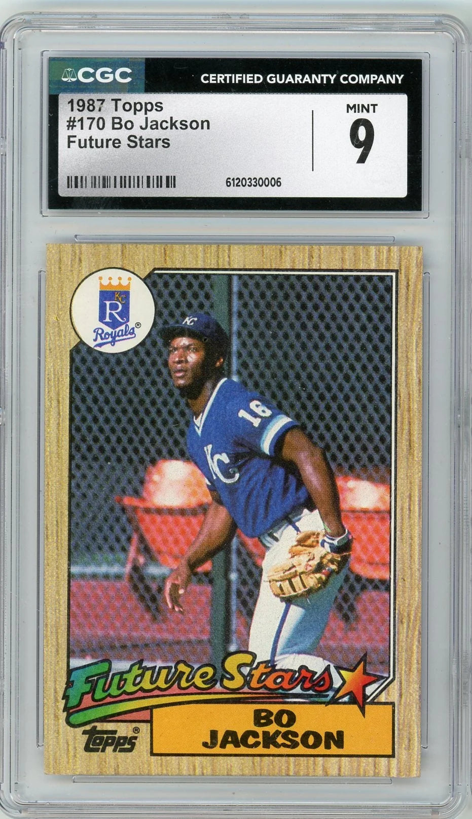 Bo Jackson 1987 Topps Tiffany Future Stars CGC 9