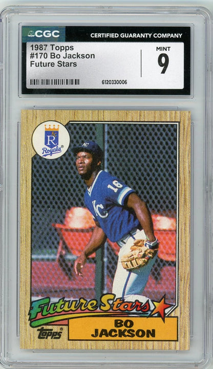 Bo Jackson 1987 Topps Tiffany Future Stars CGC 9