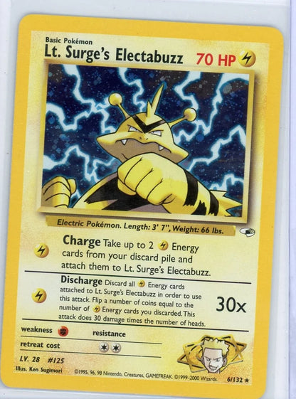Lt. Surge's Electabuzz Pokémon Gym Heroes Holo #6/132