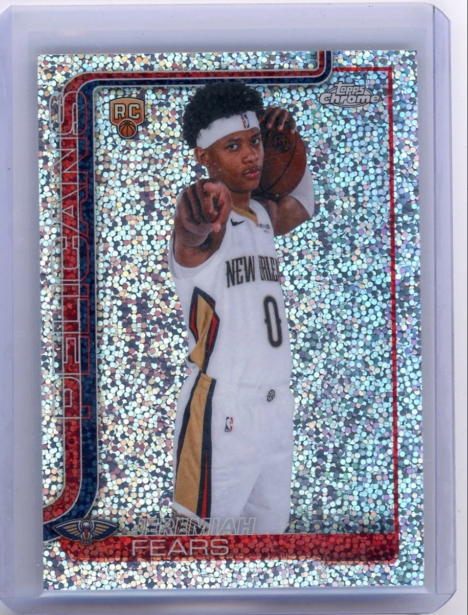 Jeremiah Fears 2025-26 Topps Chrome Update Image Variation Speckle RC