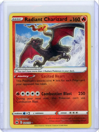 Radiant Charizard Pokemon Crown Zenith Radiant Rare #020/159