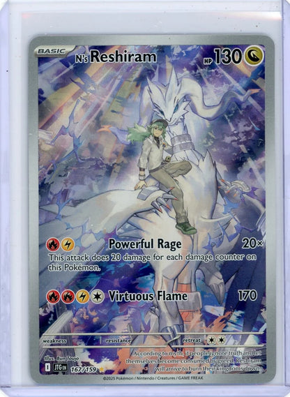 N's Reshiram Pokémon Journey Together Illustration Rare #167/159