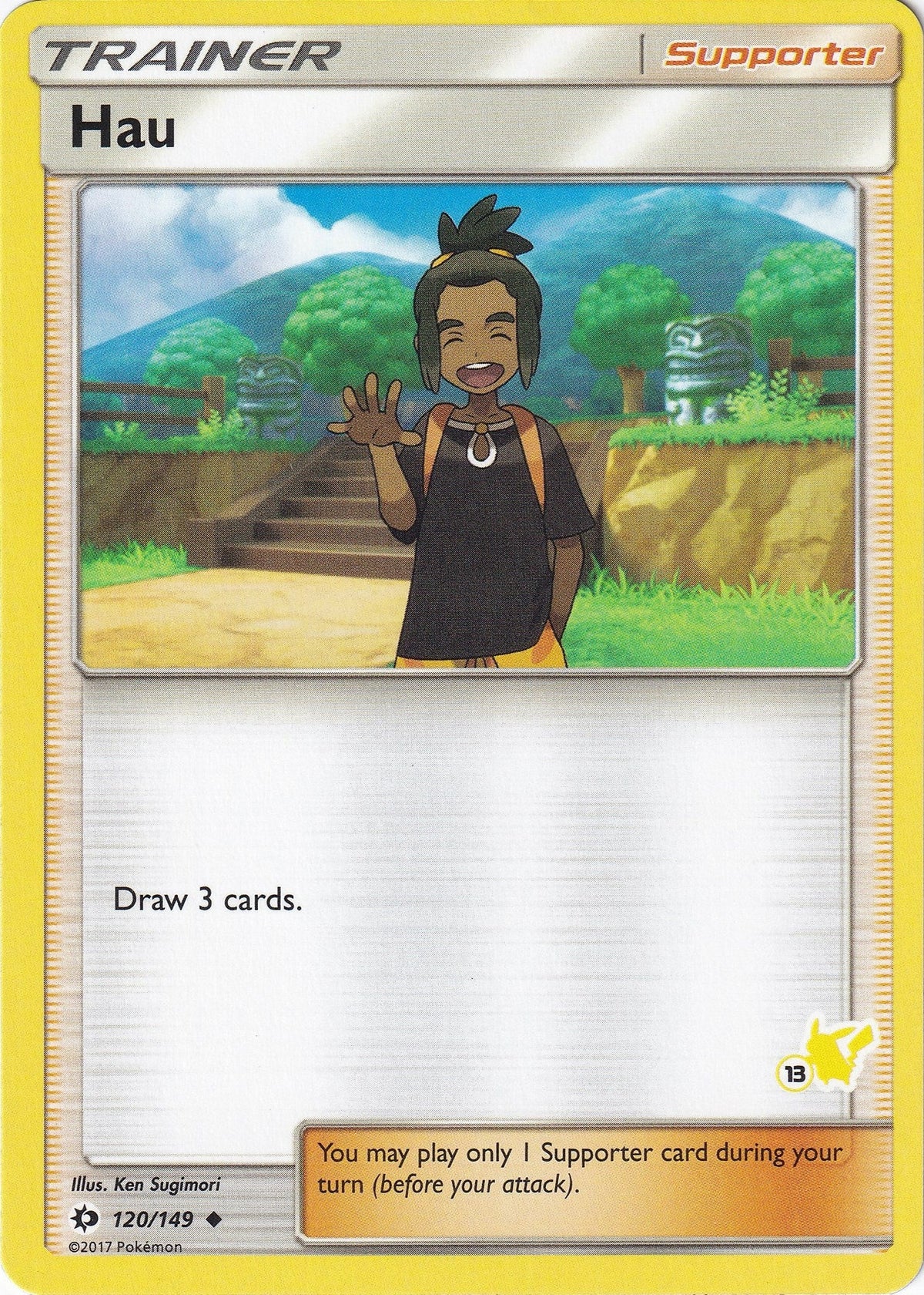 Hau - 120/149 (#13 Pikachu Stamped) (120/149) (Battle Academy) (BTA)
