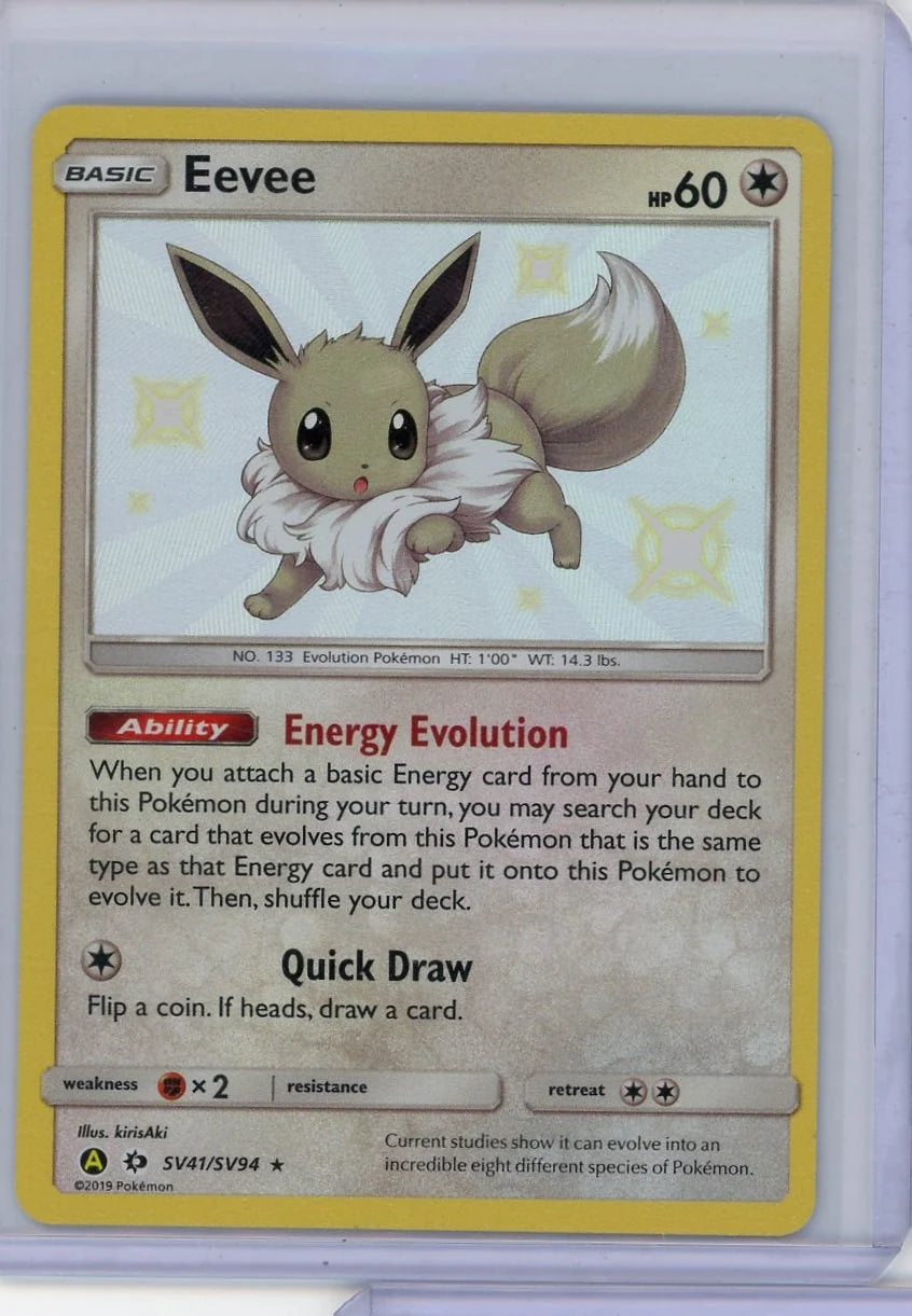 Eevee 2019 Pokemon Shiny Vault #SV41/SV94