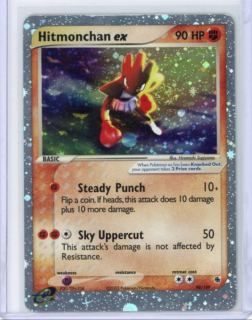 Hitmonchan EX Pokémon Ruby and Sapphire #98/109 (Swirl)