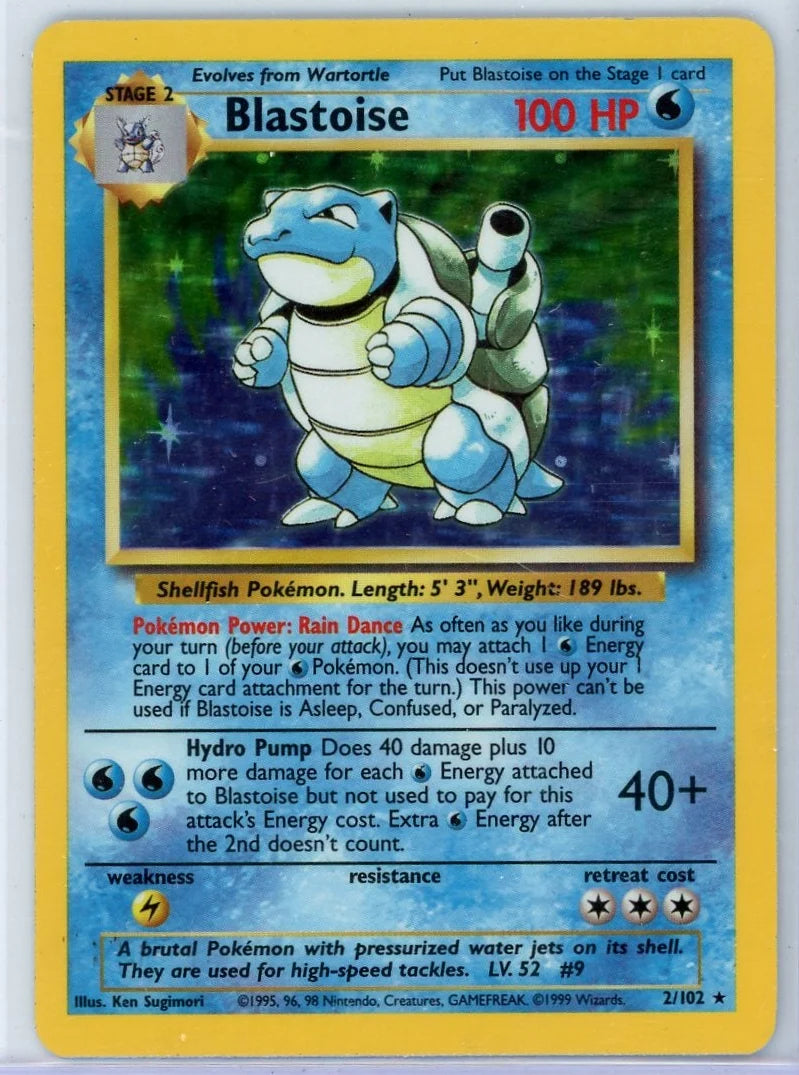 Blastoise Pokémon Base Set Holo #2/102
