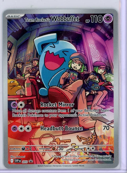 Team Rocket's Wobbuffet Pokémon Black Star Promo SVP #203
