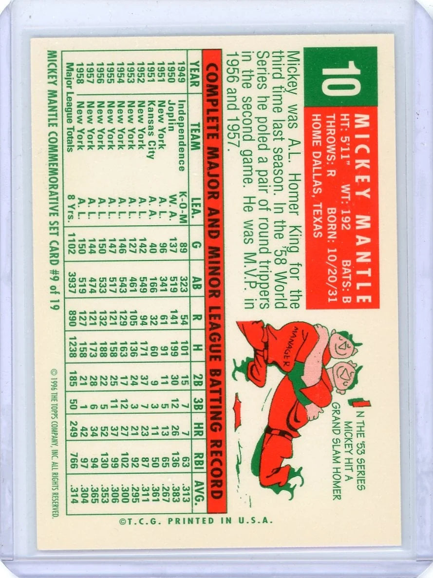 Mickey Mantle 1996 Topps '59 Reprint