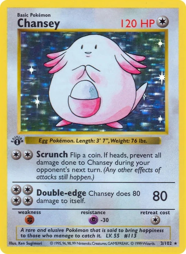 Chansey (003/102) (Base Set (Shadowless)) (BSS)