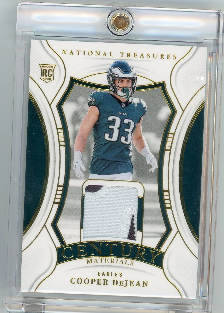 Cooper DeJean 2024 Panini National Treasures Century Materials Jersey Relic RC #'d 19/49
