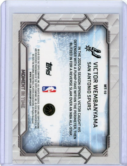 Victor Wembanyama 2025-26 Topps Chrome Update Moment in Time