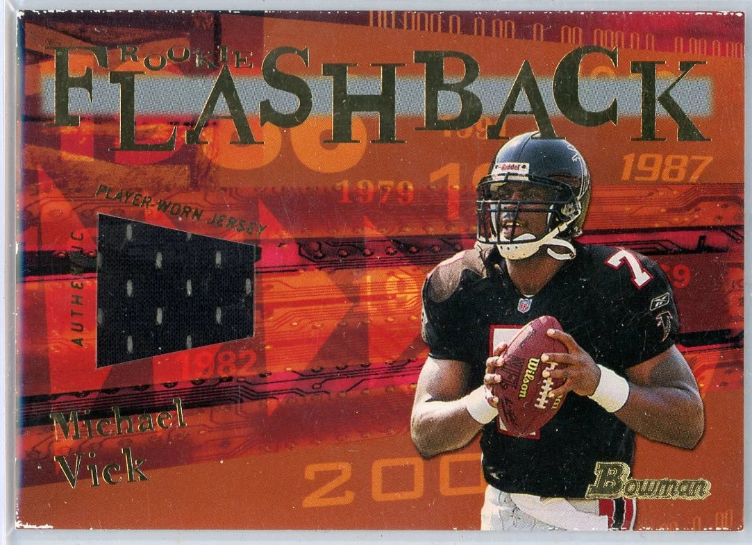 Michael Vick 2002 Bowman Rookie Flashback Jersey Patch