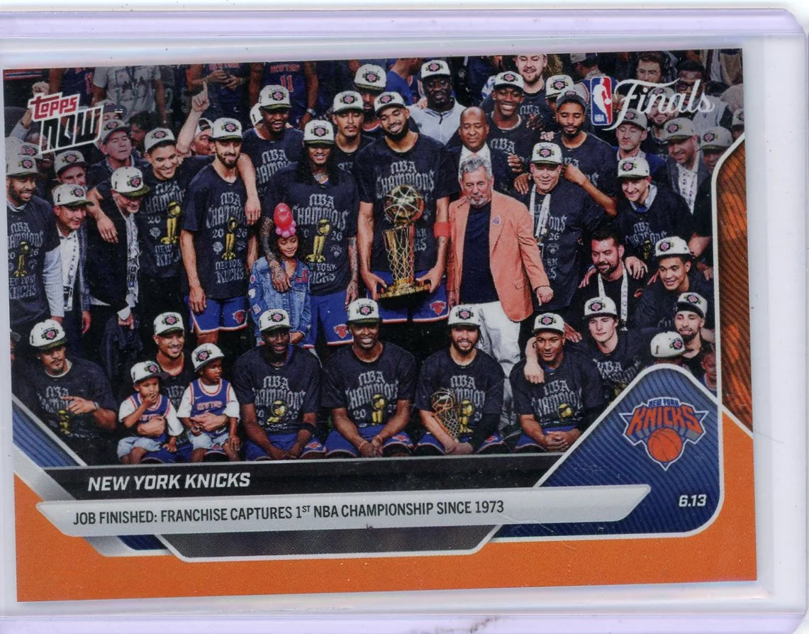 New York Knicks 2026 Topps Now Job Finished #341 Orange #'d 12/25