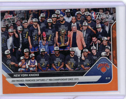 New York Knicks 2026 Topps Now Job Finished #341 Orange #'d 12/25