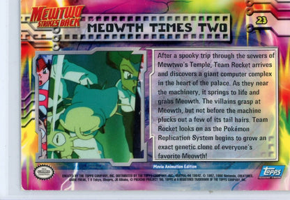 Meowth Times Two Pokémon Topps Mewtwo Strikes Back Rainbow Foil