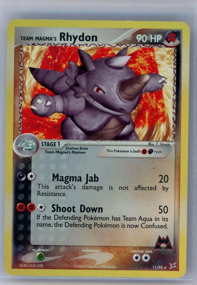 Team Magma's Rhydon Pokémon Team Magma Vs Team Aqua Reverse Holo #11/95 (LP)