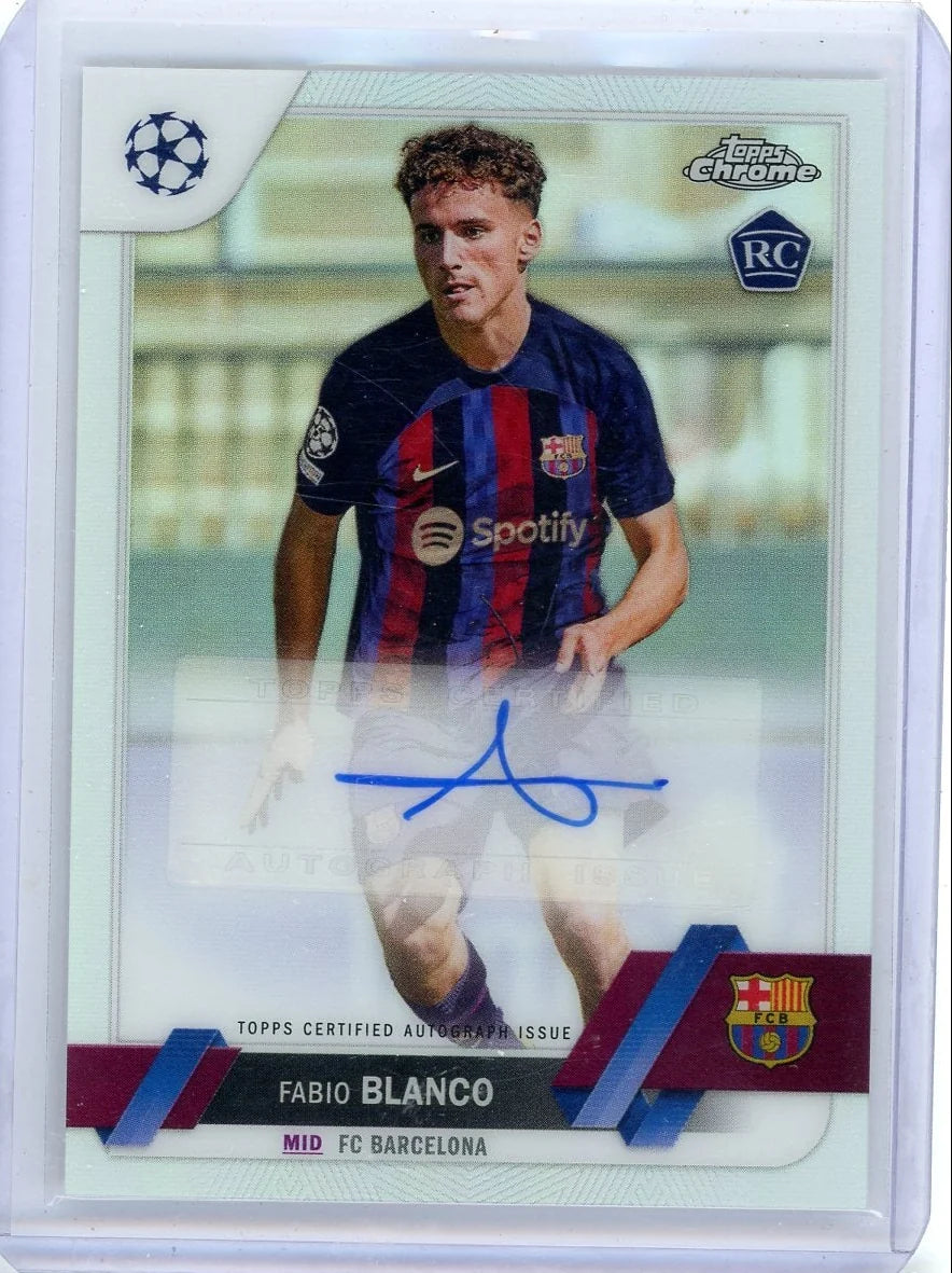 Fabio Blanco 2022-23 Topps Chrome UEFA CC autograph rookie card