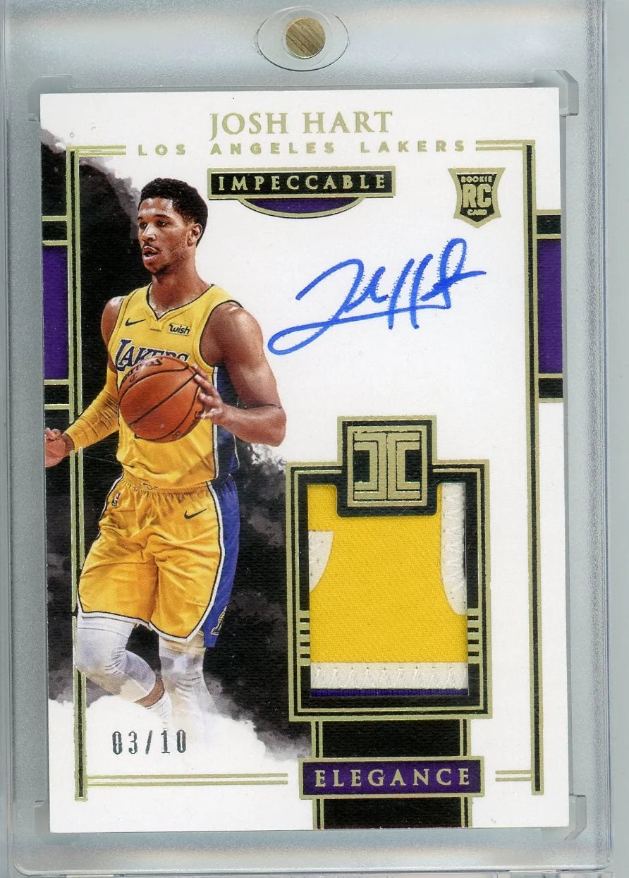 Josh Hart 2017-18 Panini Impeccable Elegance RPA #'d 3/10 (Jersey Number)
