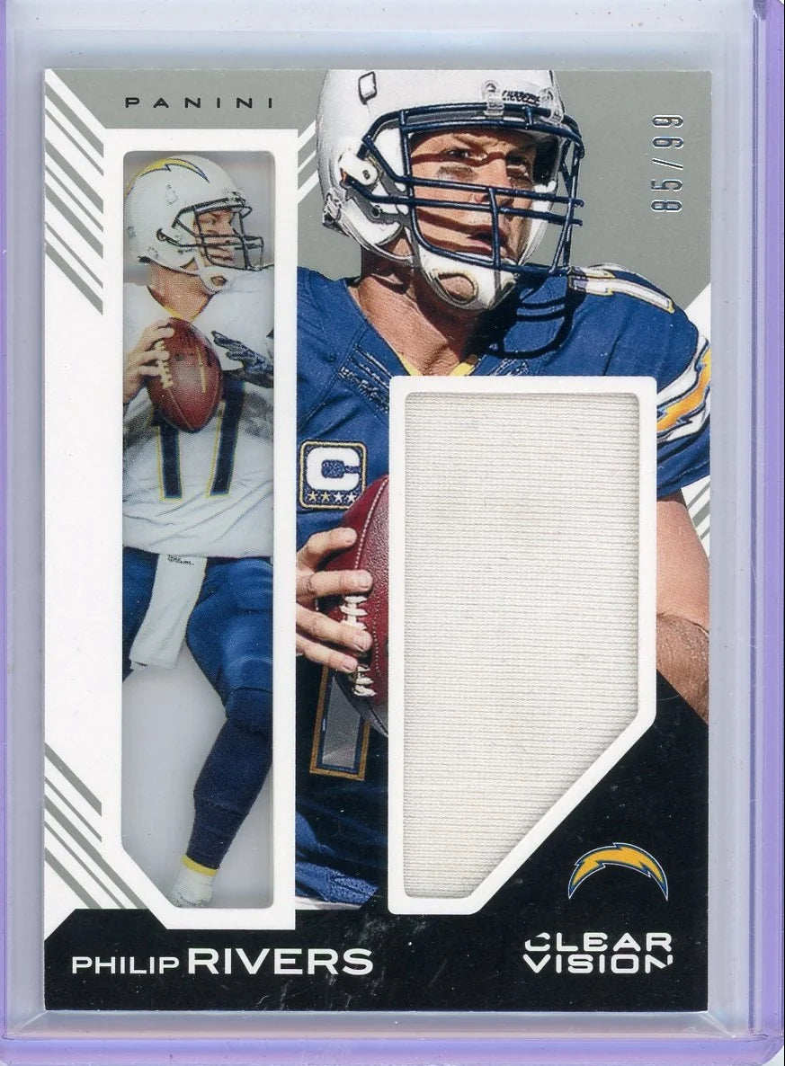 Philip Rivers 2015 Panini Clear Vision relic #'d 85/99