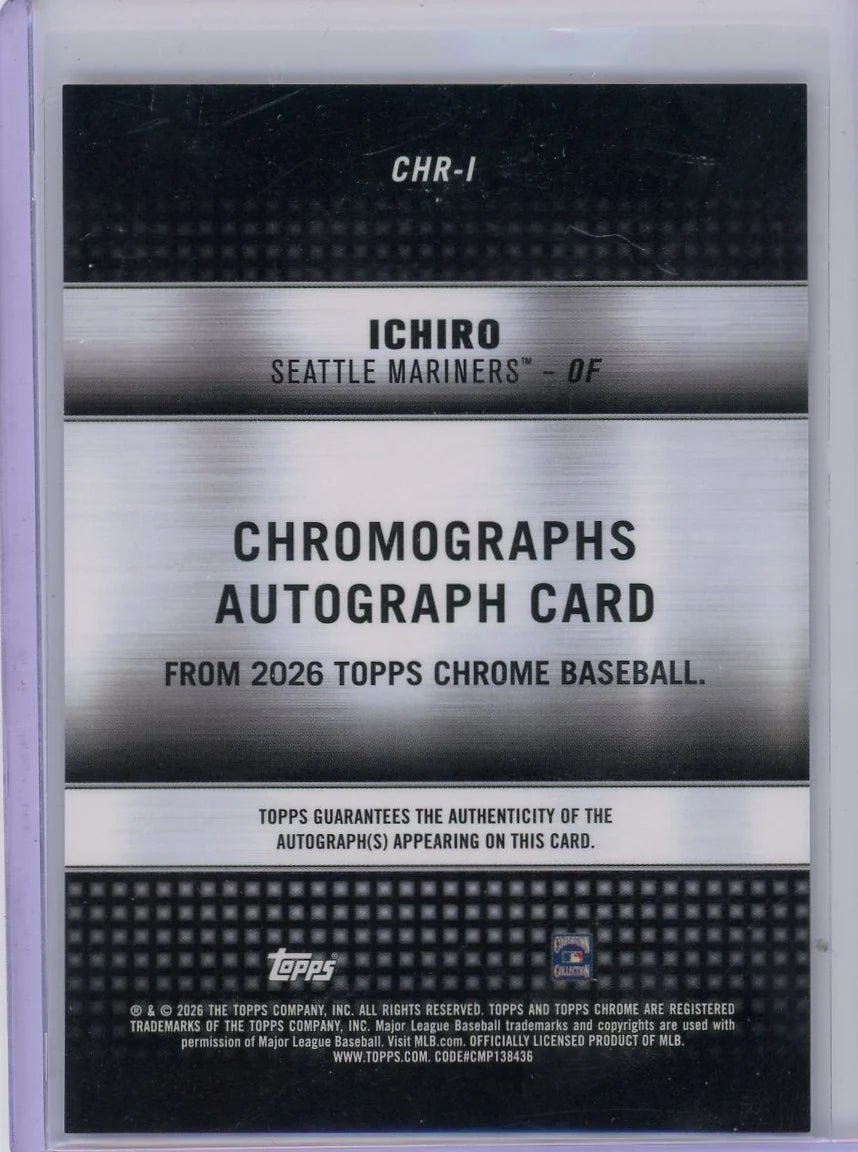 Ichiro 2026 Topps Chrome Chromographs #'d 45/50