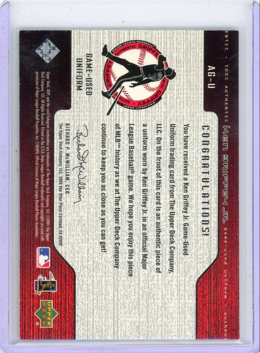 Ken Griffey Jr. 2001 Upper Deck MVP Game Used Relic
